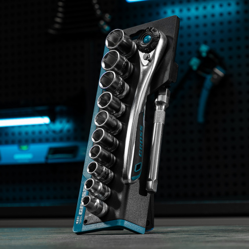 Набор торцевых головок, трещотка 120 зубьев, 3/8", CrV, 12 предметов Gross по ценам производителя в Москве с доставкой по всей России