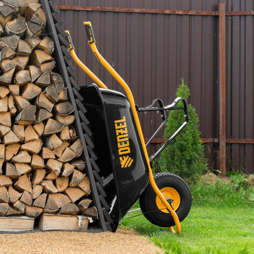 Тачка строительная, усиленная, объем 130 л, 230 кг, колесо 15х6.00-6 Denzel по ценам производителя в Москве с доставкой по всей России