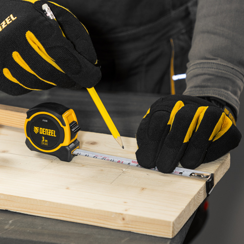 Рулетка 3м х 16мм, двухкомп. корпус, магнитный обрезиненный зацеп Denzel по ценам производителя в Москве с доставкой по всей России