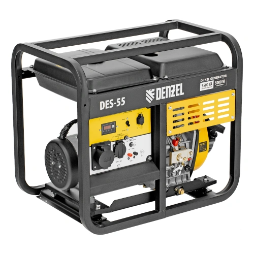 Генератор дизельный DES-55, 5,5 кВт, 230 В, 11 л, ручной стартер Denzel по ценам производителя в Москве с доставкой по всей России
