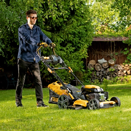 Газонокосилка бензиновая GLD-520SP-VE, 196 см3, ширина 52 см, привод, вариатор, электрический старт, 60 л Denzel по ценам производителя в Москве с доставкой по всей России
