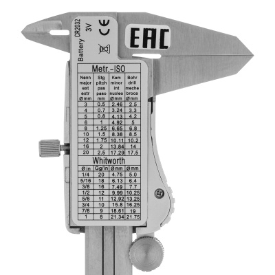 Штангенциркуль, 150 мм, электронный, большой дисплей, с глубиномером Denzel по ценам производителя в Москве с доставкой по всей России
