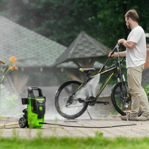 Моечная машина высокого давления АМ-1800, 1800 Вт, 140 бар, 350 л/ч, колесная Сибртех по ценам производителя в Москве с доставкой по всей России