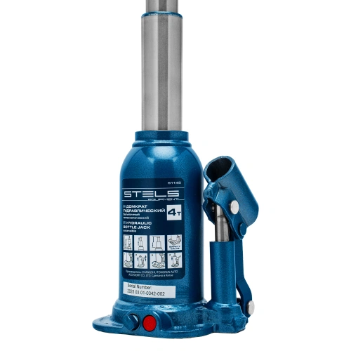 Домкрат гидравлический бутылочный телескопический, 4 т, подъем 170-420 мм Stels по ценам производителя в Москве с доставкой по всей России