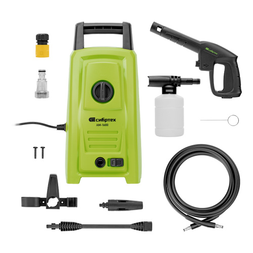 Моечная машина высокого давления АМ-1600, 1600 Вт, 130 бар, 330 л/ч, переносная Сибртех по ценам производителя в Москве с доставкой по всей России