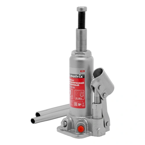 Домкрат гидравлический бутылочный, 2 т, высота подъема 181-345 мм, в пластиковый кейсе Matrix по ценам производителя в Москве с доставкой по всей России