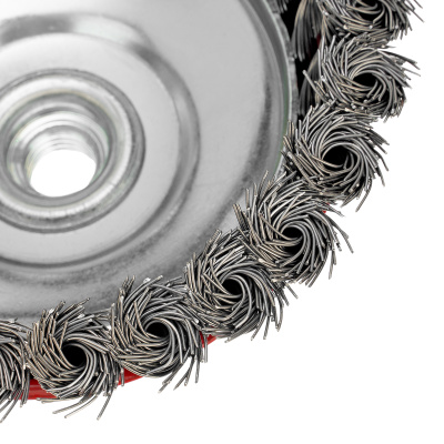 Щетка для УШМ, 125 мм, М14, "чашка", крученая проволока 0.5 мм Matrix по ценам производителя в Москве с доставкой по всей России