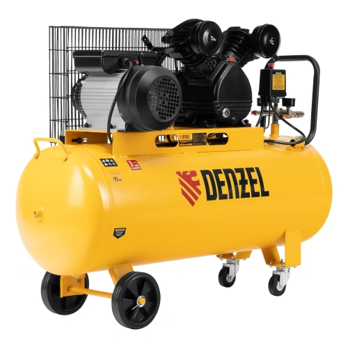 Компрессор воздушный BCV2200/100, ременный привод, 2.2 кВт, 100 литров, 370 л/мин Denzel по ценам производителя в Москве с доставкой по всей России