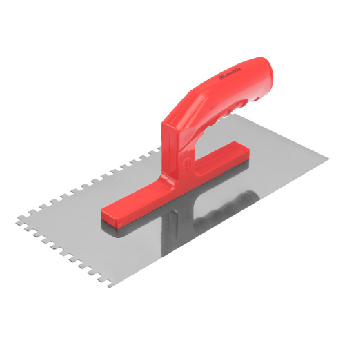 Гладилка стальная, 280 х 130 мм, зеркальная полировка, пластмассовая ручка, зуб 6 х 6 мм Matrix по ценам производителя в Москве с доставкой по всей России