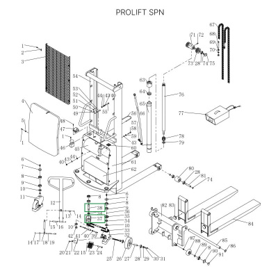 Основание ручки с рулевым валом для штабелеров SPN по ценам производителя в Москве с доставкой по всей России