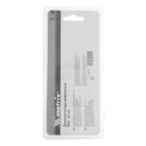 Длинногубцы изогнутые Mini, 130 мм, никелированные, авторазжим, двухкомпонентные рукоятки Matrix по ценам производителя в Москве с доставкой по всей России