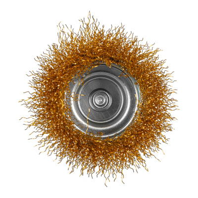 Щетка для дрели, 75 мм, "чашка" со шпилькой, латунированная витая проволока Matrix по ценам производителя в Москве с доставкой по всей России