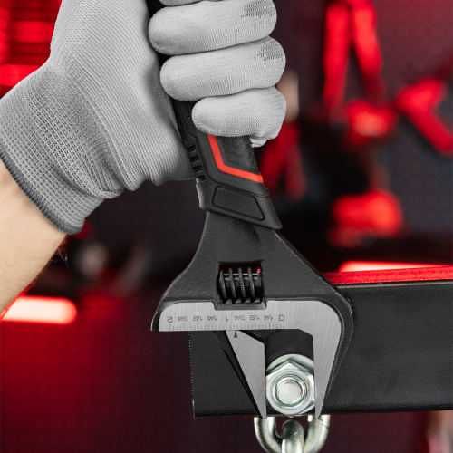 Ключ разводной, тонкие губки, фосфатированный, двухкомпонентная рукоятка, 250 мм, PRO Matrix по ценам производителя в Москве с доставкой по всей России