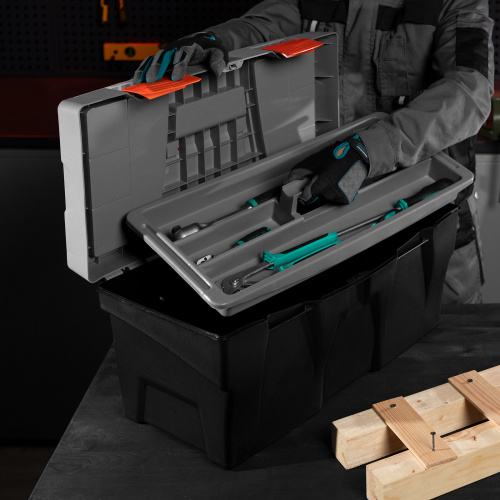 Ящик для инструмента 23", 590х300х300 мм, пластик Россия// Stels по ценам производителя в Москве с доставкой по всей России