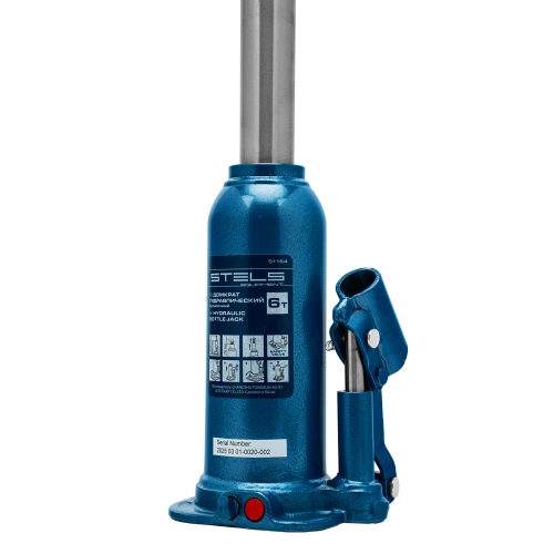 Домкрат гидравлический бутылочный, 6 т, h подъема 207-404 мм Stels по ценам производителя в Москве с доставкой по всей России