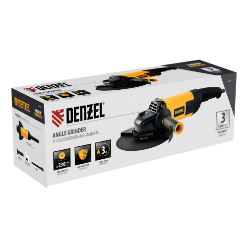 Машина шлифовальная угловая AG230-2400, 2400 Вт, 230 мм, 6000 об/мин Denzel по ценам производителя в Москве с доставкой по всей России