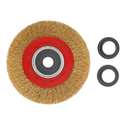 Щетка для точила, 100 мм, посадка 20 мм, плоская, латунир. витая проволока Matrix по ценам производителя в Москве с доставкой по всей России