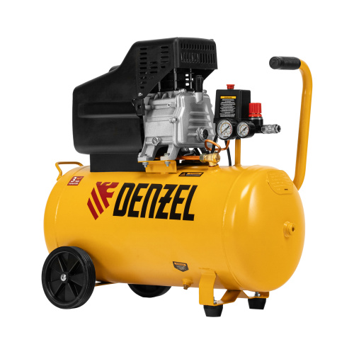 Компрессор воздушный, прямой привод DC1500/50, 1.5 кВт, 50 литров, 220 л/мин Denzel по ценам производителя в Москве с доставкой по всей России