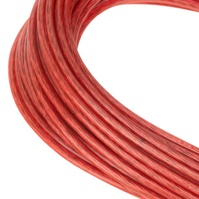 Трос металлополимерный красный ПР-3.0, толщина 3.0 мм, моток 20 метров Сибртех по ценам производителя в Москве с доставкой по всей России