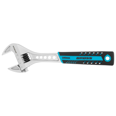 Ключ разводной, 250 мм, CrV, двухкомпонентная ручка Gross по ценам производителя в Москве с доставкой по всей России
