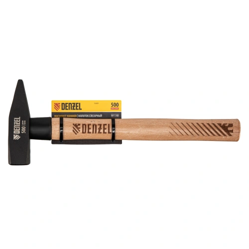 Молоток слесарный, 500 г, кованый квадратный боек, буковая рукоятка Denzel по ценам производителя в Москве с доставкой по всей России