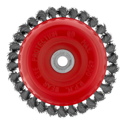 Щетка для УШМ, 150 мм, М14, "чашка", крученая проволока 0.5 мм Matrix по ценам производителя в Москве с доставкой по всей России