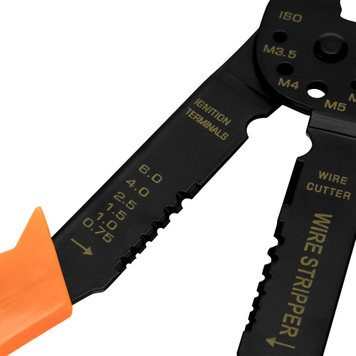 Щипцы, 210 мм, для зачистки электропроводов и обжима контактных кле мм, 1.5-6.5 мм Sparta по ценам производителя в Москве с доставкой по всей России