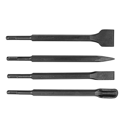 Набор буров по бетону, 6-8-10 х 160, 8-10-12 х 210, 10-12-14 х 260 мм, зубила 4 шт, SDS Plus Matrix по ценам производителя в Москве с доставкой по всей России