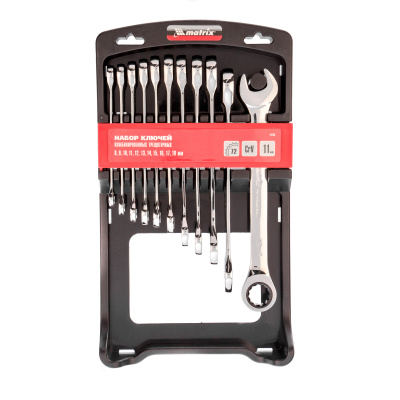 Набор ключей комбинированных, трещоточных 11 шт. Matrix по ценам производителя в Москве с доставкой по всей России