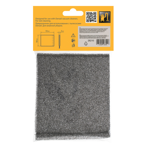Фильтр полиуретановый для пылесоса универсальный Denzel по ценам производителя в Москве с доставкой по всей России