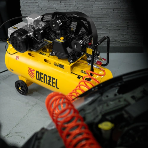 Компрессор воздушный BCW3000-T/100, ременный привод, 3.0 кВт, 100 литров, 520 л/мин Denzel по ценам производителя в Москве с доставкой по всей России