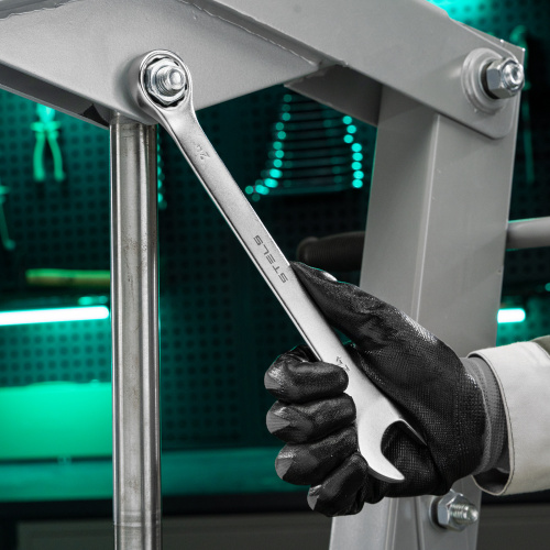 Ключ комбинированный, 24 мм, CrV, матовый хром Stels по ценам производителя в Москве с доставкой по всей России