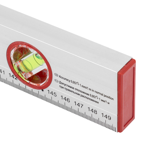 Уровень алюминиевый, 1500 мм, 3 глазка, линейка Sparta по ценам производителя в Москве с доставкой по всей России