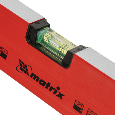 Уровень алюминиевый магнитный, 1000 мм, фрезерованный, 3 глазка (1 зеркальный) усиленный Matrix по ценам производителя в Москве с доставкой по всей России