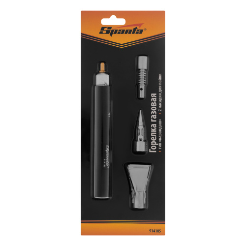 Горелка газовая, тип "Карандаш" + 2 насадки для пайки, 200 мм Sparta по ценам производителя в Москве с доставкой по всей России