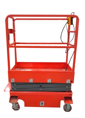 Подъемник ножничный передвижной 240 кг 3/5 м TOR GTJY DC аккумуляторный по ценам производителя в Москве с доставкой по всей России