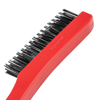 Щетка зачистная трехрядная, закаленная прямая проволока с пластиковой ручкой Matrix по ценам производителя в Москве с доставкой по всей России