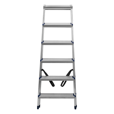 Стремянка двусторонняя 6 ступеней, алюминиевая, Сибртех по ценам производителя в Москве с доставкой по всей России