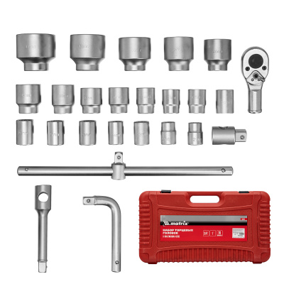 Набор торцевых головок 3/4"–1", головки 21 х 65 мм, 26 предметов, в пласт. боксе Matrix по ценам производителя в Москве с доставкой по всей России