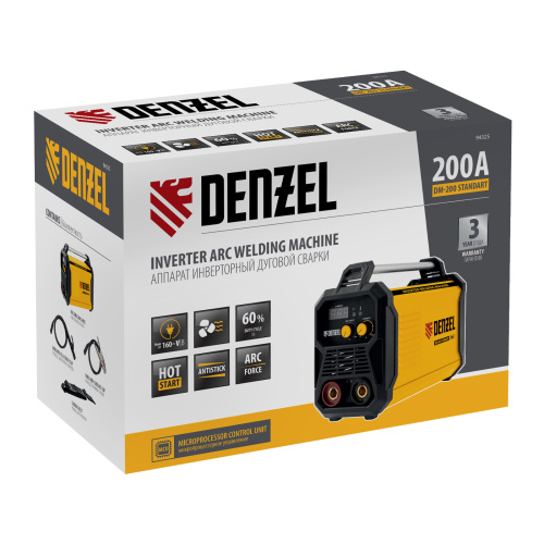 Аппарат инвертор. дуговой сварки DM-200 Standart, 200 А, ПВ 60% Denzel по ценам производителя в Москве с доставкой по всей России