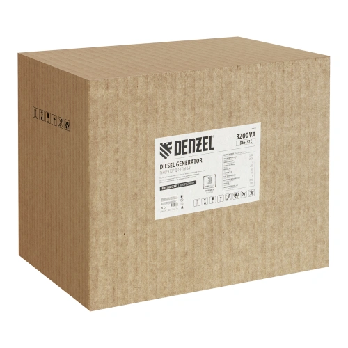 Генератор дизельный DES-32E, 3,2 кВт, 230 В, 11 л, электростартер Denzel по ценам производителя в Москве с доставкой по всей России