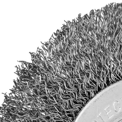 Щетка для УШМ, 100 мм, посадка 22.2 мм, плоская, витая проволока 0.3 мм Сибртех по ценам производителя в Москве с доставкой по всей России