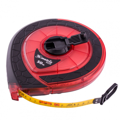 Рулетка геодезическая 50 м х 15 мм, закрытый корпус, фибергласовая лента, двусторонняя шкала, Pro Matrix по ценам производителя в Москве с доставкой по всей России