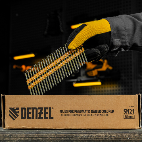 Гвозди для пнев. нейлера (крашен.) длина - 75 мм, диам. - 3,05 мм, 2000 шт. Denzel по ценам производителя в Москве с доставкой по всей России