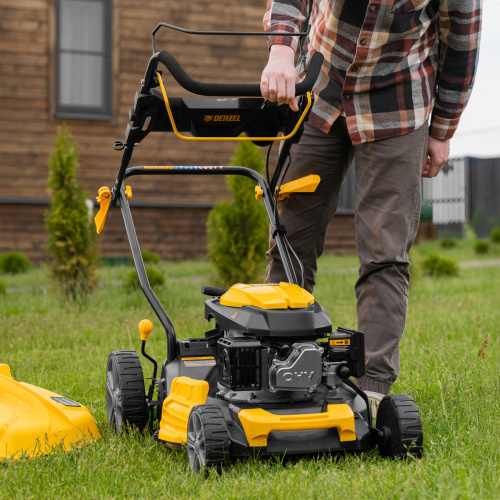 Газонокосилка бензиновая GLD-460SP, 146 куб.см, ширина 46 см, привод 7 уровней, травосборник 50 л Denzel по ценам производителя в Москве с доставкой по всей России