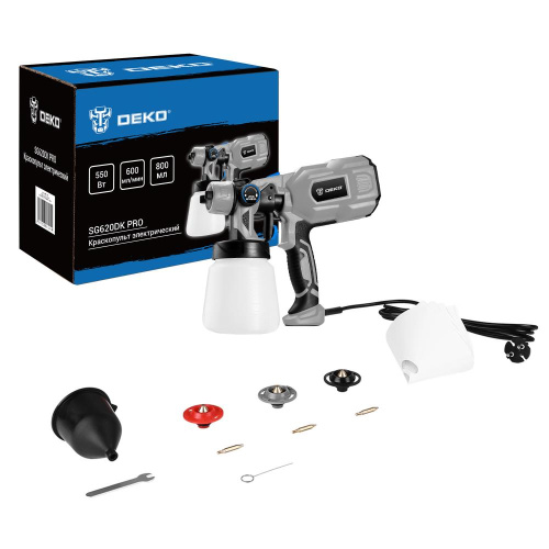Краскопульт электрический DEKO SG620DK PRO, 800 мл, 620Вт по ценам производителя в Москве с доставкой по всей России