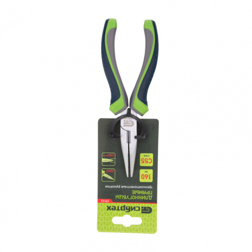 Длинногубцы прямые, 160 мм, трехкомпонентные рукоятки Сибртех по ценам производителя в Москве с доставкой по всей России