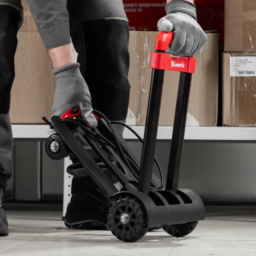 Тележка хозяйственная, складная, 4 колесная, грузоподъемность 40 кг Matrix по ценам производителя в Москве с доставкой по всей России