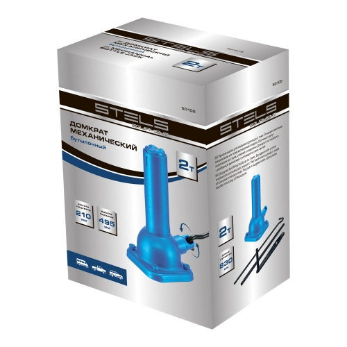 Домкрат механический бутылочный, 2 т, h подъема 210-495 мм, домкрат, ручка Stels по ценам производителя в Москве с доставкой по всей России