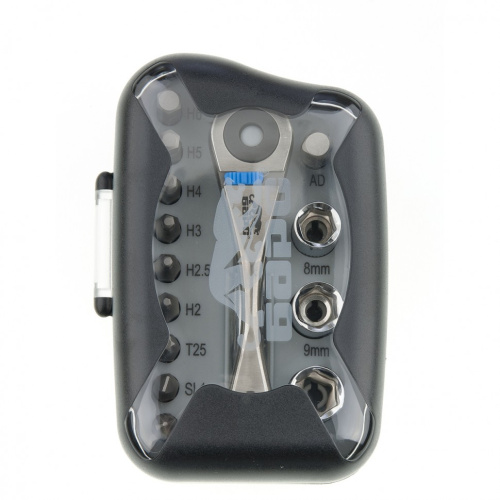 Реверсивная трещотка с набором бит и торцевыми головками, 14 шт Барс по ценам производителя в Москве с доставкой по всей России